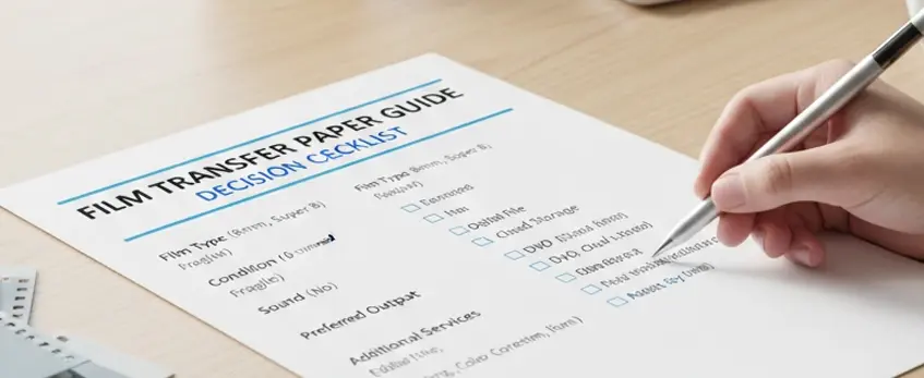 How to Choose the Right Film Transfer Paper: Decision Checklist