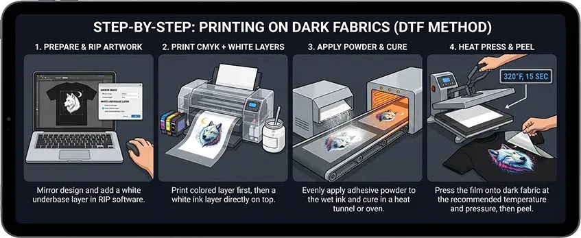 dtf printer with white ink