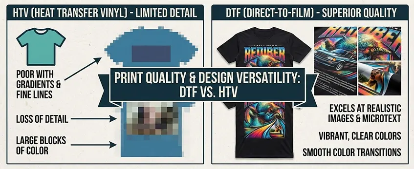 dtf vs transferencia de calor