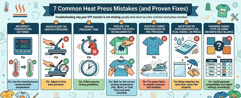 why is my dtf not sticking