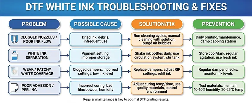 Tinta blanca para impresora DTF