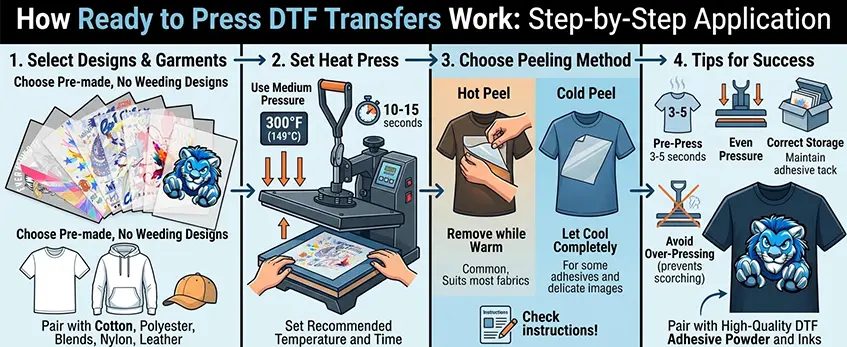 Ready to Press DTF Transfers